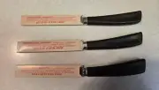 VINTAGE OUTKUT SET OF 3 STAINLESS STEEL STEAK KNIVES "MADE IN USA" NEVER USED