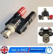 BNC Male to 4mm Red and Black Banana Plug Binder Post Socket Adaptor