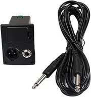 SHINEOFI Acoustic Guitar Battery Box with Pin Output Jack Complete Wiring System Includes Cable for Active Pickup Bass and Ukulele Compatible with Guitar Amps and Effects Pedals