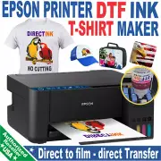 Epson Printer With Dtf Ink Heat Transfer Print Cotton T-shirt Maker.
