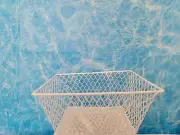 Rectangular Orchid Wire Mesh Basket set of 2 Black or white vinyl~Organizer bins