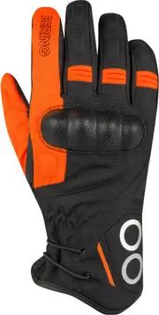 Bering Zephyr waterproof Ladies Motorcycle Gloves, black-orange, Size S for Women Black Orange