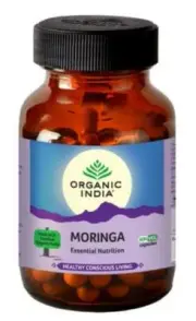 Lot of 2 Organic India Moringa 120 Capsules USDA GMO Certified energy stamina