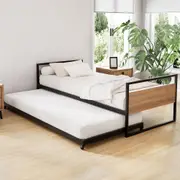 Artiss Metal Bed Frame Single Size - Black DEAN