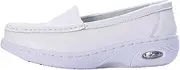 yuksok Nurse Shoes PU Leather Step in Nurses Day Gift Classic Non Slip Walking Slip on Shoes Restaurant Flat Nursing Shoes Footwear, 38