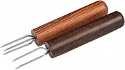 LRXIYODE 2pcs Moxibustion Extender Tool Durable Prong Holder for Moxa Sausage Pricker for Home Use with Rosewood Ebony Easy to Carry Secure Connection