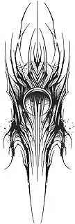 Temporary Tattoo,Flame Pattern HC-HC-568,Flame Tattoos,Water-Resistant,Lasts 1-2 Weeks,Resilience,Real Tattoo Look,18 x 11 cm