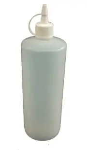 10 X 1L Plastic Round Bottle & Glue Sauce Cap Liquid HDPE Food Grade 28/410