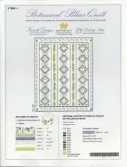 Quilt Kit - Botanical Blues Quilt & Embroidery CD by Tracey Sims for Northcott