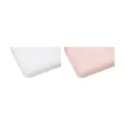 2 Pack Flannelette Cotton Fitted Cot Sheets - Swan and Floral