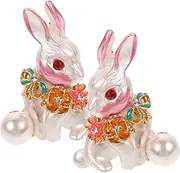 [LIFKOME] Rabbit Brooch Easter Brooch Pins Bunny Collar for Women Ornaments for Accessories Cute Bag Xl Pins Plush Brooch Ornaments Pet Slumber Mullet Bunny Design Pin Crystal