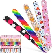 EXQUIMEUBLE 20pcs Nail Files Coarse Salon Nail Trimming Tools Portable Double-sided Boards for Professional Manicure Easy to Use