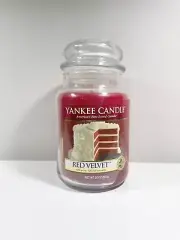 NEW Yankee Candle Red Velvet 22 oz RETIRED Scent Glass Jar Rare White Label