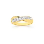Alora 10ct Gold 1/2 Carat Tw Lab Grown Diamond Crossover Ring