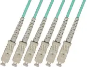 Direct Burial/Outdoor SC-SC 6-Strand Fiber Optic Cable 10Gb Multimode 50/125 75M