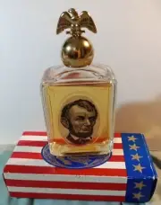 Avon Abraham Lincoln After Shave: Leather NIB/ Full Bottle. New Old Stock. Nice!