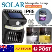 Solar Mosquito Killer Zapper Bug Insect Lamp Fly Trap + Motion Sensor LED Light