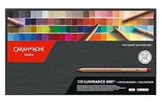 Caran d'Ache Luminance 6901 Box of 100 Individual Coloured, Artists, Colour Coded Pencils & 1 Full & 1 Pencil Blender