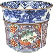 Kyoto Ware UAO688 Kiyomizu Ware Showa Ami Kiln Small Teacup Flower Transfer