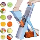 Safer Mandoline Food Slicer, Thickness Adjustable Vegetable Chopper, Onion Chopp
