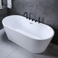 在飛比找樂天市場購物網優惠-獨立式亞克力酒店工程民宿浴缸成人家用雙人橢圓形大浴盆加深泡澡