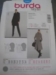 Burda Sewing Pattern 7483 Coat Patterns in 2 Styles
