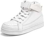 [IGxx] Sequins Shoes for Kids Boys Fashion Sparkle Gold Shoes Bling Shiny High Top Sneakers Girls Hook&Loop