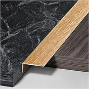 L Floor Transition Molding Wood Grain Strip,40in Floor Border Edging for Wood/Tile/Vinyl/Laminate Floor,Home Door Stair Treads Threshold Decorative Strip (Color : #8, Size : Width 20mm(0.8"))