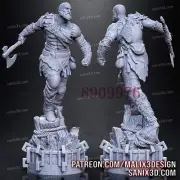 Kratos God Of Wars 3D Printing Unpainted Figure Model GK Blank Kit New In Stock