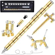 Cool Fidget Gel Gifts Pens, Fun Writing Ballpoint Pen, Birthday for Him Mens Unique Gifts, Birthday for Him Mens Gadgets Gifts, Novelty Easter Basket Stuffers for Men Teenage Boys Gifts (Gold)