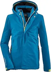[killtec] Boys' Nairo Jr Functional Jacket with Hood, Green Anthracite, Size 152