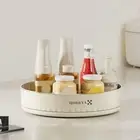 Double-layer Rotatable Seasoning Holder Round Spice Storage Rack for Home