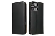 For iPhone 16 Pro Max Case Leather Flip Wallet Folio Cover Stand Black