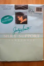 JACLYN SMITH CONTROL TOP 'OFF BLACK' PANTYHOSE/SIZE E/NEW/NOS/USA