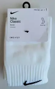 Youth Size XS (13C-3Y) White Nike Classic Cushioned Soccer Socks SX5728-100