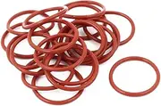 uxcell 20pcs 1.5mm Thick Heat Oil Resistant Mini O-Ring Rubber Sealing Ring 20mm OD Red