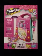 Shopkins CD+G Bluetooth LED Karaoke Machine Lights Sing Voice Hasbro Brand New