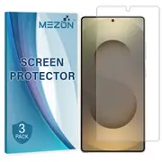 [3 Pack] Samsung Galaxy S25 Ultra (6.9") Clear Screen Protector Film by MEZON – Case Friendly, Shock Absorption (Galaxy S25 Ultra, Clear)