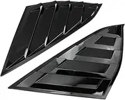 Car Rear Window Louver Cover Rear Side Vent Quarter Window Louver Shutter Cover Compatible for 2018-2022 Honda Accord Glossy Black