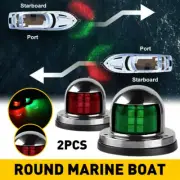 2pcs Marine Boat Yacht Pontoon 12V Steel Stainless LED Navigation Lights Bow US