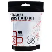 ASR Outdoor 55pc Compact Travel First Aid Kit in Resealable Bag Camping Hiking