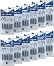Shachihata XLR-11N_12 Refill Ink for Black 11 and Other X Stampers, Indigo, 12 Pieces