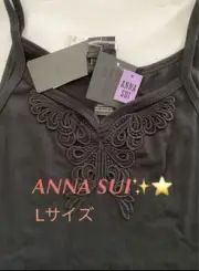 ANNA SUI Black Camisole L Size New with Tags