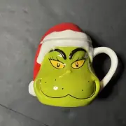 New The Grinch Dr. Seuss Red Green Coffee Mug Soup Cup With Topper