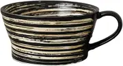 Soup Bowls, Soup Cup with Handle, 12oz Breakfast Bowl for Ice Cream, Dessert, Small Ceramic Bowl, Soup Mug Microwave Safe.-black-350ml (Color : Black, Size : 350ml)