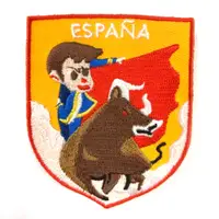在飛比找松果購物優惠-西班牙 鬥牛士 ESPANA 飛行夾克 燙布貼 刺繡袖標 地