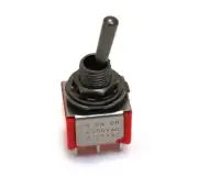 (1) Black "Bat" Lever ON-ON-ON DPDT Mini Toggle Switch Guitar/Bass EP-4180-003