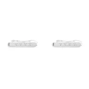 2PK Moki 4 Socket Electrical Powerboard w/ 2 USB-A Port Extension Cord White