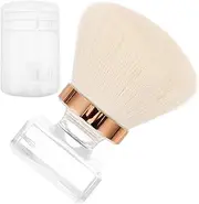 HEATSHAKING Nail Brush Powder Brush Soft Bristle Fingernail Cleaning Tool for Nail Art Makeup Compact with Transparent Case for Easy Nail Dust Removal and Hygiene