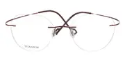Oval Rimless Titanium Men's Glasses Online Red Size 51 - Lenses Included - Private Health Rebate - Blue Light Block - SmartBuy Collection
